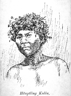 1900年的排灣族女頭目畫像。