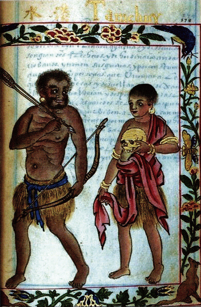 「馬尼拉手稿」描繪的淡水原住民形象。